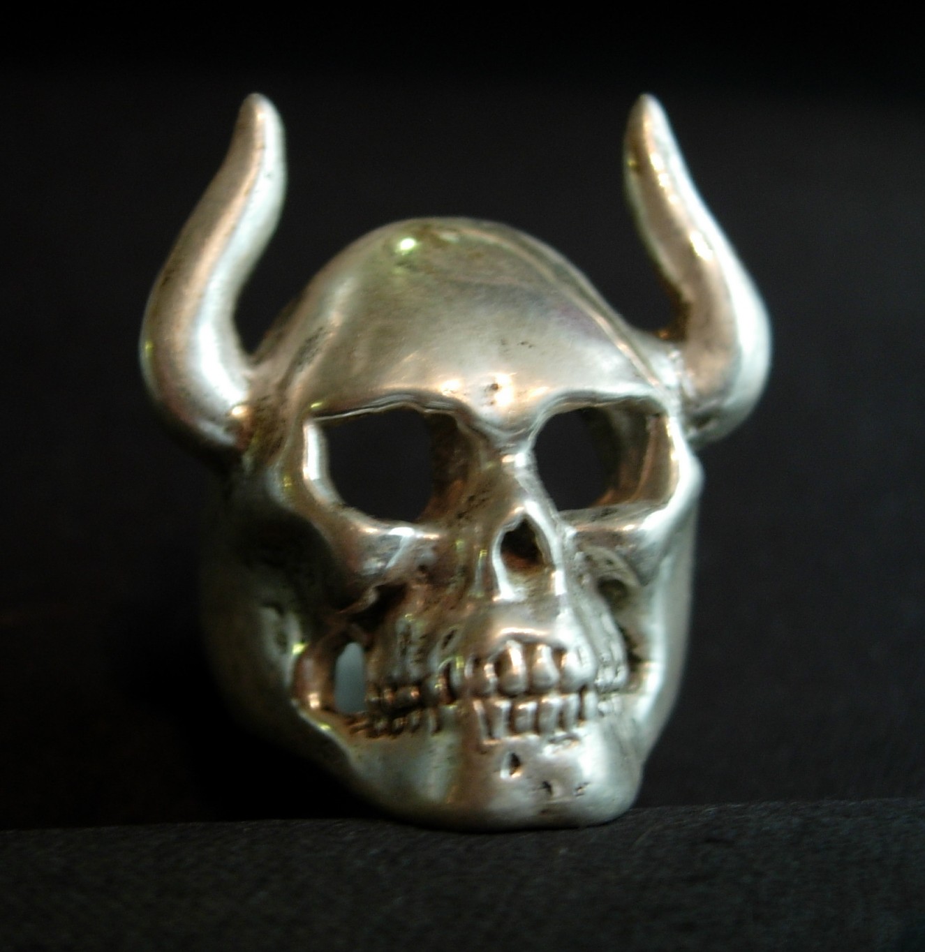 Large Horned Skull Ring-Sp